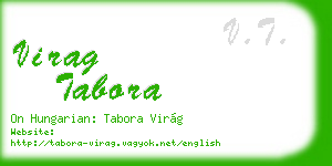 virag tabora business card